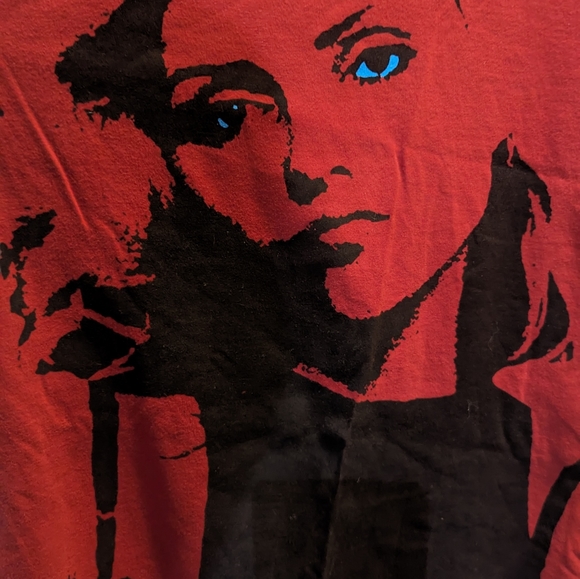 Marc Jacobs Red  Blondie Debbie Harry T Small punk - Picture 9 of 10